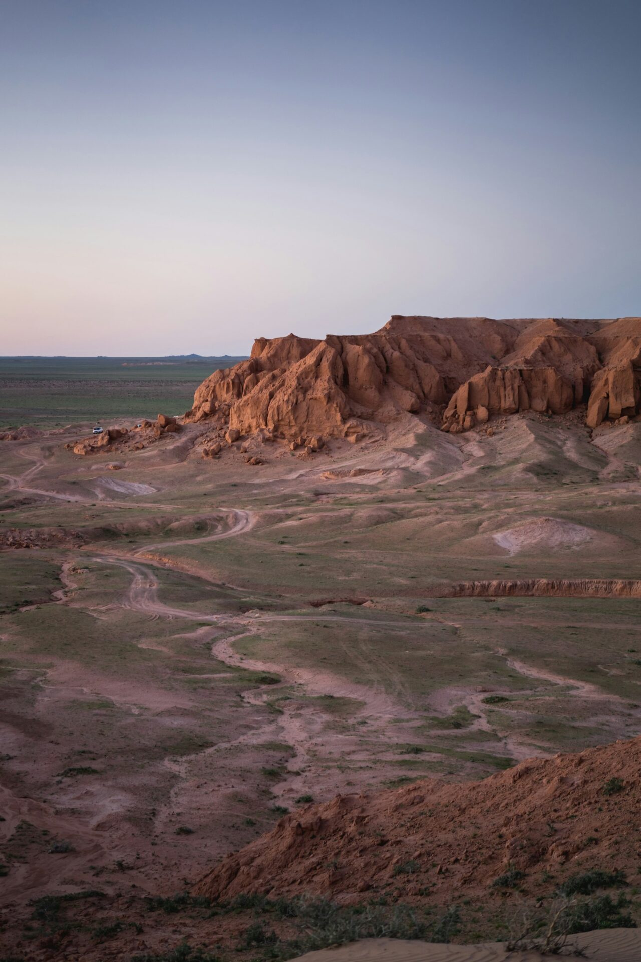 Mongólia — as Falésias Flamejantes de Bayanzag, no Gobi
